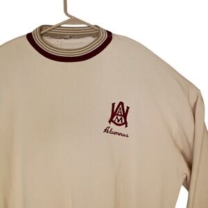 VTG Alabama A&M University Alumnus‎ Sweatshirt Mens 2XL Cream Pullover Crewneck